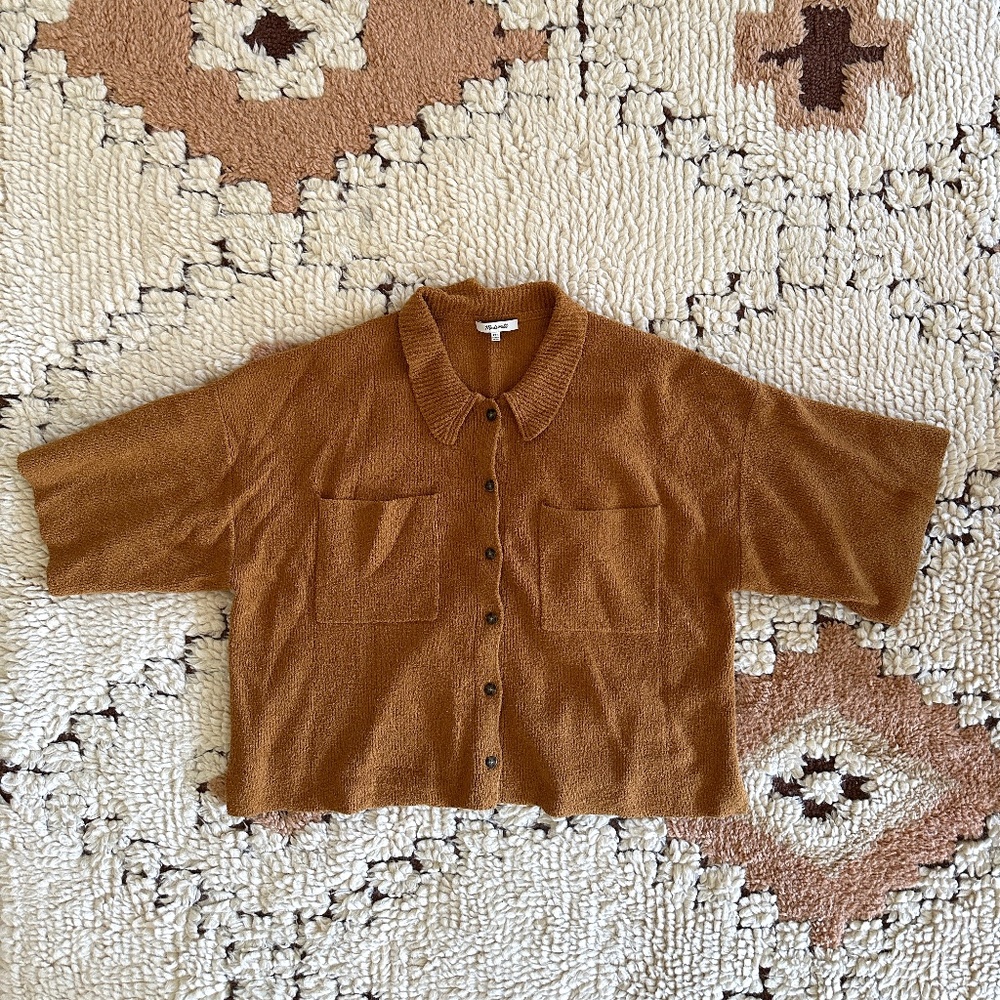 MADEWELL Holmden Button-Front Polo Sweater, size XXL